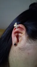 MENGJIQIAO-Clips de Metal con forma de mariposa para mujeres y niñas, joyería de oreja de cartílago falsa, sin Piercing