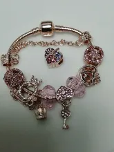 Pulsera con cuentas de corazón a corazón para mujer, 30 estilos, pulsera fina, regalo de aniversario de boda