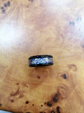 De acero de titanio anillos de dragón negro y hombre en azul regalos de boda banda de tamaño 6-12