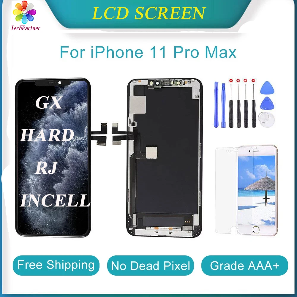 ЖК дисплей GX RJ Incell для iPhone 11 Pro Max замена экрана OLED Pantalla дигитайзер в сборе Max|Экраны