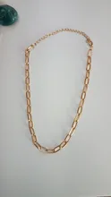 Cadena de eslabones retro para mujer, collar de exageración, gargantilla de oro fashi