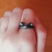Anillo de rana Vintage para hombres y mujeres, anillo de apertura Retro ajustable Punk, anillos de Color plateado antiguo, anillos de animales para Club nocturno de fiesta