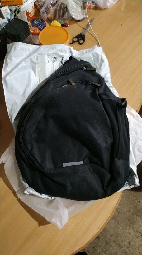Men's Water Drop One Shoulder USB Backpack photo review