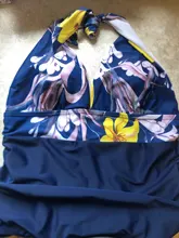 Swimwear Women Monokini-Set Swimming-Suit Lace-Up Backless Floral-Print One-Pieces Xxxl