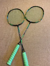 Raqueta de bádminton profesional de fibra de carbono ultraligera, 2020, 50g, 10U, superligera, con cuerda, para adultos
