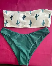 Swimsuit Micro Bikini Push-Up HOHL Beach-Bathers Women Biquini Cactus-Print Sexy