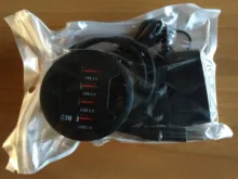 Concentrador de red USB 3,0 para escritorio, puertos multiusb 2,0 con auriculares SD/TF/puerto micro cophone tipo C con adaptador de corriente de 5V 2A