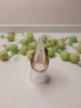 Joyería de estilo Retro dorado para mujer, anillo pintado a mano con aceite, joyería