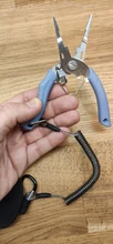 LINNHUE de acero inoxidable pinza de pesca multifunción cortador de cables, Extractor de ganchos de pesca agarre Alicates con anillas abiertas pesca