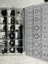 Rubber O-Ring Washer Gasket Sealing Plastic-Box Assortment Black with 225pcs/Lot 18-Sizes