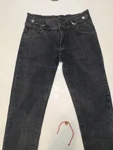 Skinny Jeans Denim Pants Double-Button Spring High-Waist Woman Mujer 