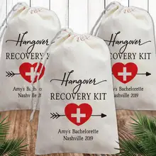 Пользовательские девичник похмелья набор Персонализированные восстановление комплект Холщовая Сумка для дня рождения свадьбы или девичник вечерние подарочные сумки