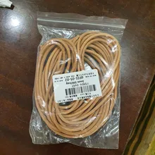 Cordón de cuero auténtico para pulsera, cordón redondo de 5 metros de Color Natural para collar, joyería, 1/1, 5, 2 y 3mm de diámetro