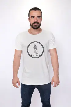 

Angemiel Wear Greek God Poseidon Cotton White Men 'S T-Shirt