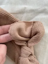 Accesorios para bebé niña, turbante sólido con nudo, diademas con lazo, diadema de punto de conejo, regalo al por mayor, 2019