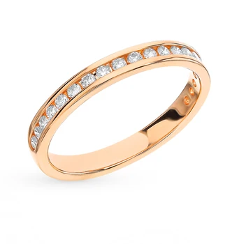 

Gold ring with diamonds sunlight sample 585