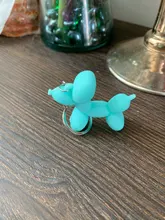 Nuevo creativo de dibujos animados globo de Llavero perro colgante anillo de hombres y mujeres par bolsa de llavero colgante venta al por mayor