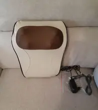 Novedosa almohada de masaje 3 en 1 para cuello, espalda, hombros y cintura, masajeador corporal, regalo para aliviar el dolor, fácil de llevar, para coche, hogar, enchufe europeo