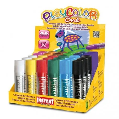 Tempera solida en barra playcolor pastel one caja de 6 unidades colores  surtidos : : Juguetes y juegos