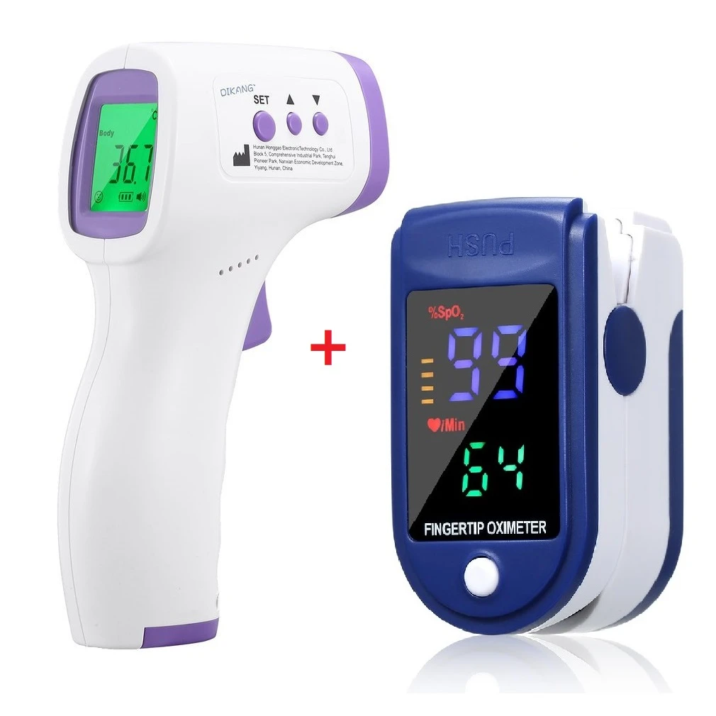 휴대용 디지털 손가락 클립 맥박 산소 농도계, 의료 Spo2 Pr 심박수 모니터 혈액 산소 포화도 측정기 체온계| | -  Aliexpress