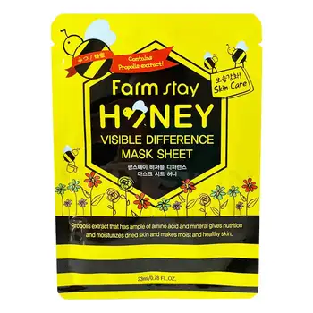 

Tissue facial mask with honey extract farmstay visible difference mask sheet honey