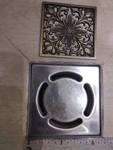 Floor Drains Strainer-Cover Bathroom-Deodorant Euro Antique Brass Square Grate-Waste