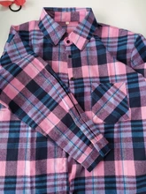 Plaid Shirts Blouses Oversized Women Top Long-Sleeve Blusas Loose Casual Cotton Ladies