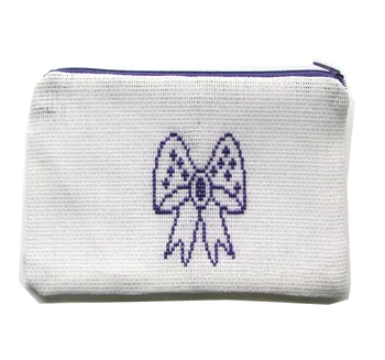 

Pafuli Handmade Embroidered Ethamine Wallet White Ribbons