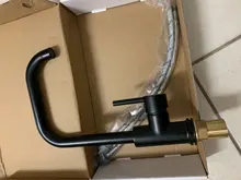 Uythner-grifo de cocina de níquel bruñido, mezclador de agua caliente y fría, color negro mate