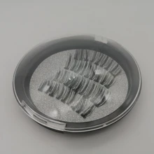 Pestañas postizas 3D magnéticas, 4 Uds., 5 imanes, hechas a mano, Naturel Mink Faux Cils magnétiques con pinzas