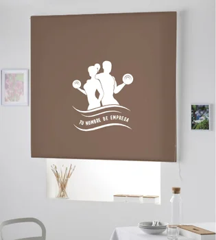 

Blind Iroa with themed and company name/Gyms Unisex ROLLER BLINDS TRANSLUCENT! (CAFE 100X175)