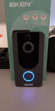 EKEN-timbre de puerta inalámbrico V7, cámara de seguridad inteligente con wifi, 1080P, detección de movimiento, alarma, almacenamiento en la nube