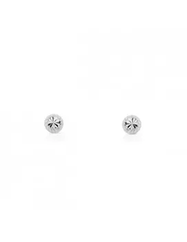 

Gold Baby earrings White Faceted Ball