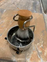 1 Set profesional de los hombres para él la barba conjunto tazón de acero inoxidable soporte brocha de afeitar bigote afeitado herramienta Facial de limpieza 40 #410