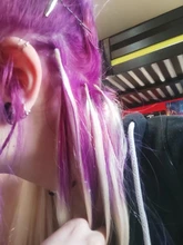 Surtido parcial de proveedor de fondo grueso 35cm-55cm 1g 25 hilos 50 hilos máquina humano Remy cabello de fusión con punta plana, de queratina extensiones de cabello para salón