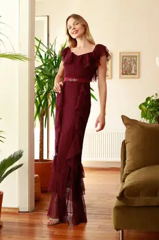 

Trendyol Ruffle Detail Evening Dress & Graduation Gown TPRSS20AE0207