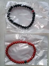 Set pulsera parejas distancia negro blanco de Lava Natural piedra de ojo de tigre cuentas pulseras de Yoga para las mujeres de los hombres cuerda elástica joyería