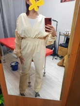 Women Rompers Jumpsuits Bodysuit Lantern-Sleeve OOTN V-Neck High-Waist Straight