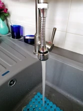 Aireador de grifo de ahorro de agua curvada giratoria, manguera extendida, de la llave burbujeador, grifo del difusor, boquilla, piezas de conector de grifo de cocina, 360