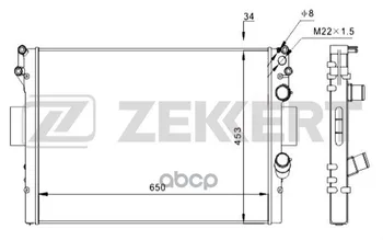 

Radiator OHL. DV. Iveco Daily III 99-zekkert art. mk-1210