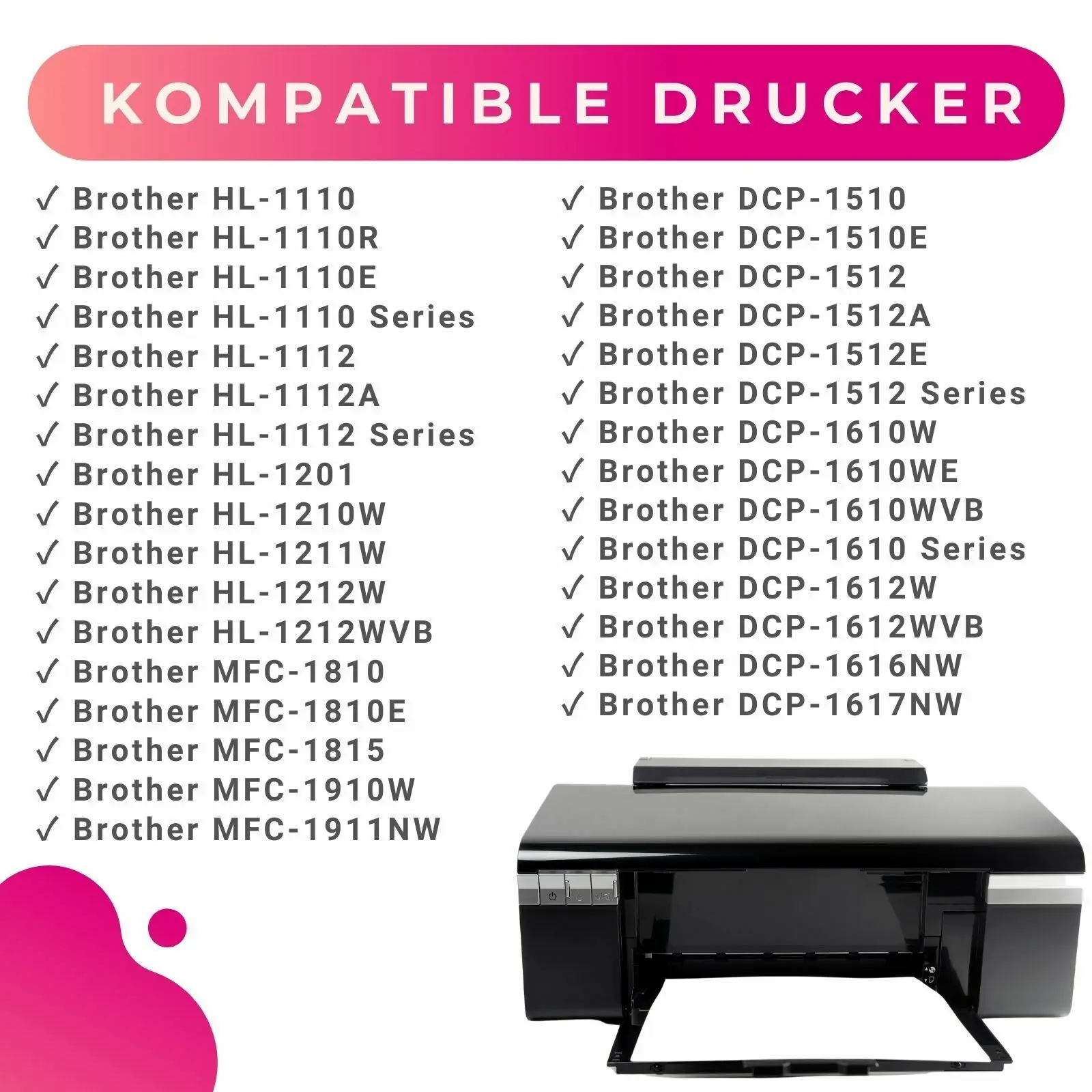 2 Toner for Brother TN1050 TN-1050 dcp1510 dcp1512 hl1110 mfc-1810 mfc1815  mfc1910w - AliExpress