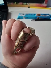 Docona-Anillos Midi Punk para mujer, armadura de Calavera, oro gótico, anillo ajustable de aleación, joyería de fiesta