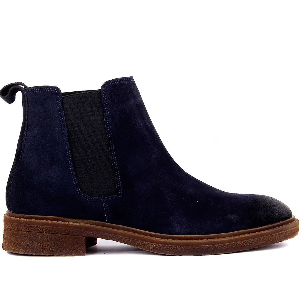 Sail-Lakers Black Suede Men 'S Boots - Цвет: Темно-синий