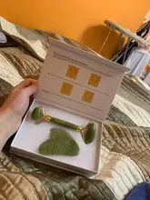 Rodillo de Jade Xiuyu Gua sha de piedra Natural, tablero raspador Guasha, conjunto de cuarzo, herramienta de masaje Facial, Estiramiento Facial, masajeador antiarrugas Delgado