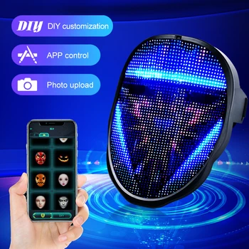 LED vakarėlių veido kaukė