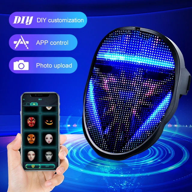 LED vakarėlių veido kaukė
