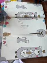 Estera de juego infantil brillante para bebés, 200cm x 180cm x 1cm, almohadilla plegable para gatear, XPE, para el hogar, exteriores, juego de rompecabezas impermeable