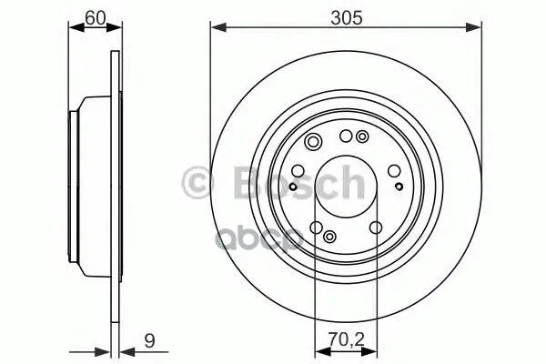 Тормозной Диск Задний Bosch арт. 0986479740