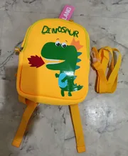 Mochila de grado alto para bebés y niñas, morral escolar 3D antipérdida con dibujos animados para guardería, impermeable de dinosaurios