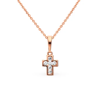

Gold pendant with cubic zirconia sunlight sample 585